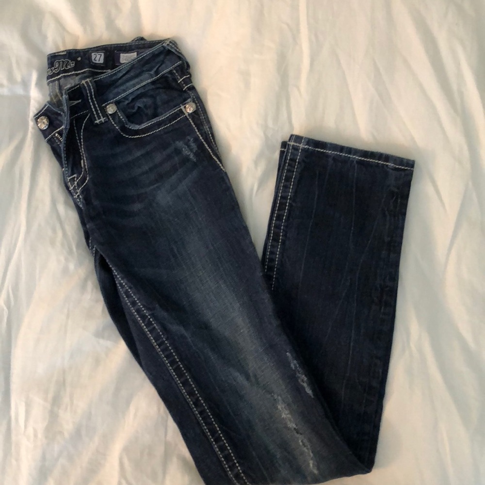 Distressed jeans